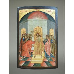 Icon Icone Icône Saint Thomas incrédule Grèce  vers 1680