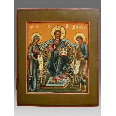 Deesis Icon About 1850-70 Russia - Icon Icons Ikone