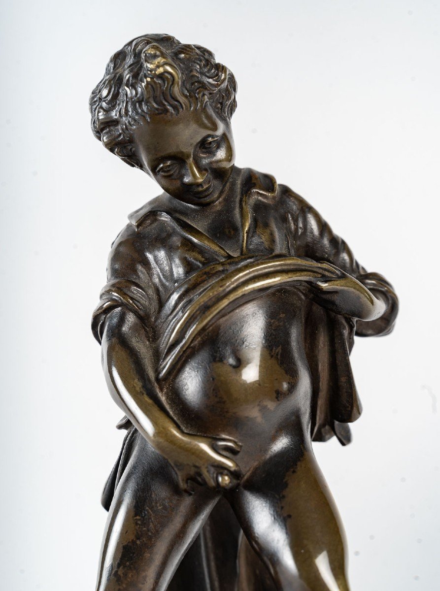 XIXth Century Bronze Sculpture In Louis XV Style-photo-2