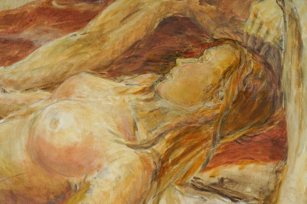 Peinture De Evelyne Luez, XXème Siècle-photo-4