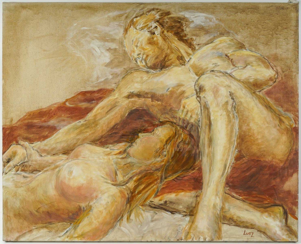Peinture De Evelyne Luez, XXème Siècle