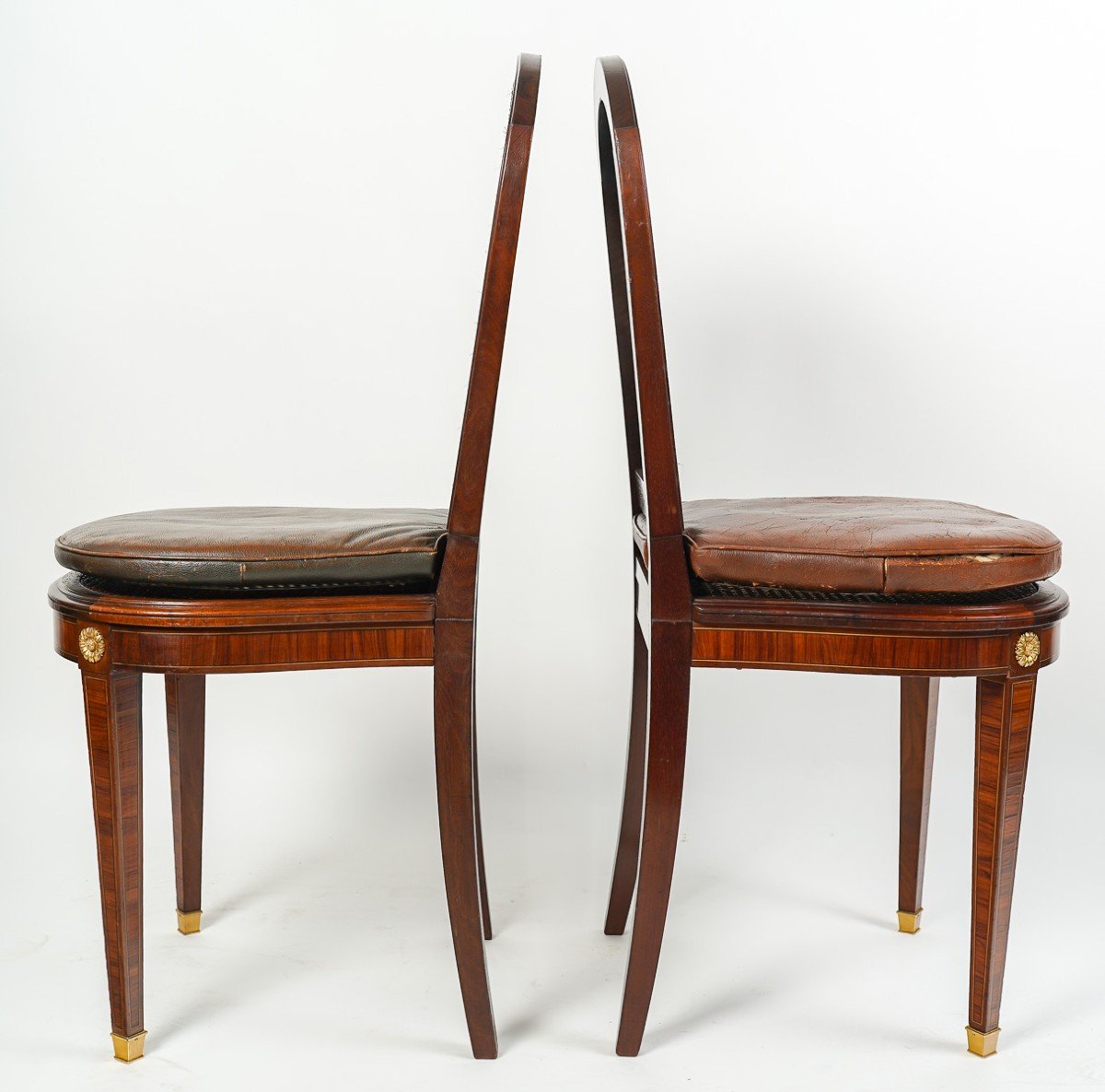 Pair Of XIXth Century Chairs In Louis XVI Style.-photo-6