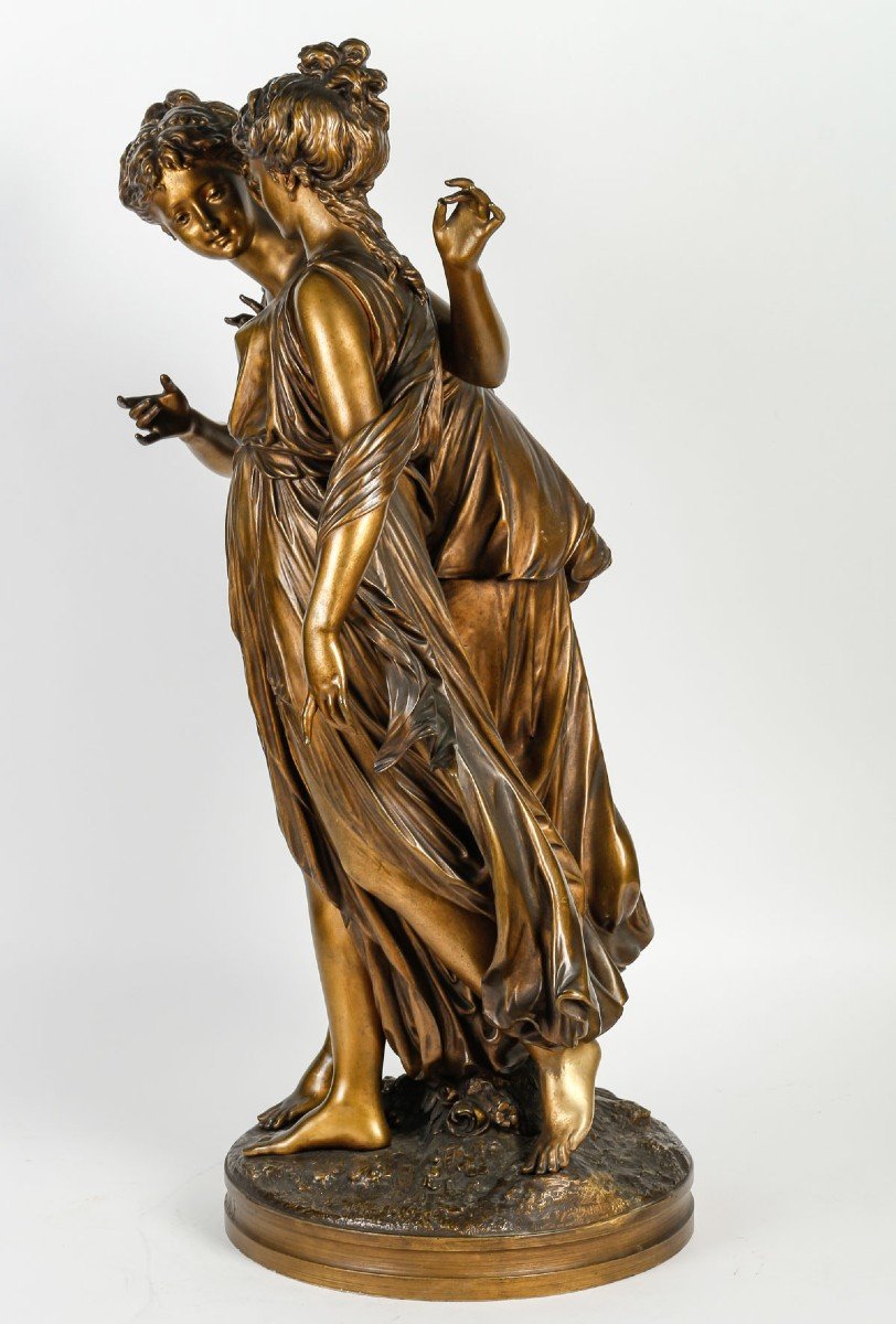 Importante Sculpture En Bronze De Louis Grégoire, XIXème Siècle.-photo-3
