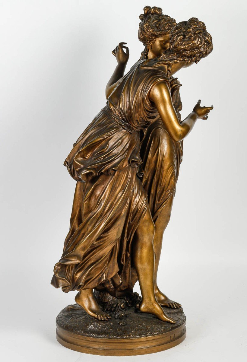 Importante Sculpture En Bronze De Louis Grégoire, XIXème Siècle.-photo-4