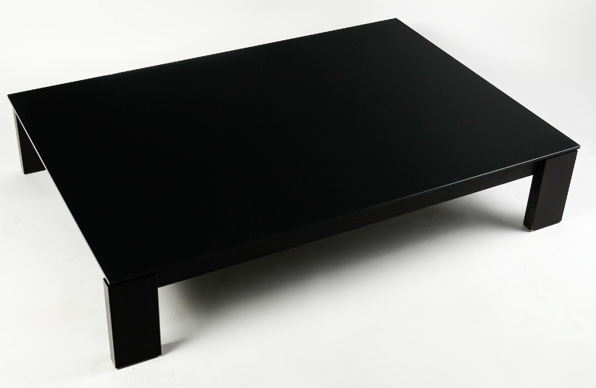 Coffee Table With Wooden Base, 1980-photo-2