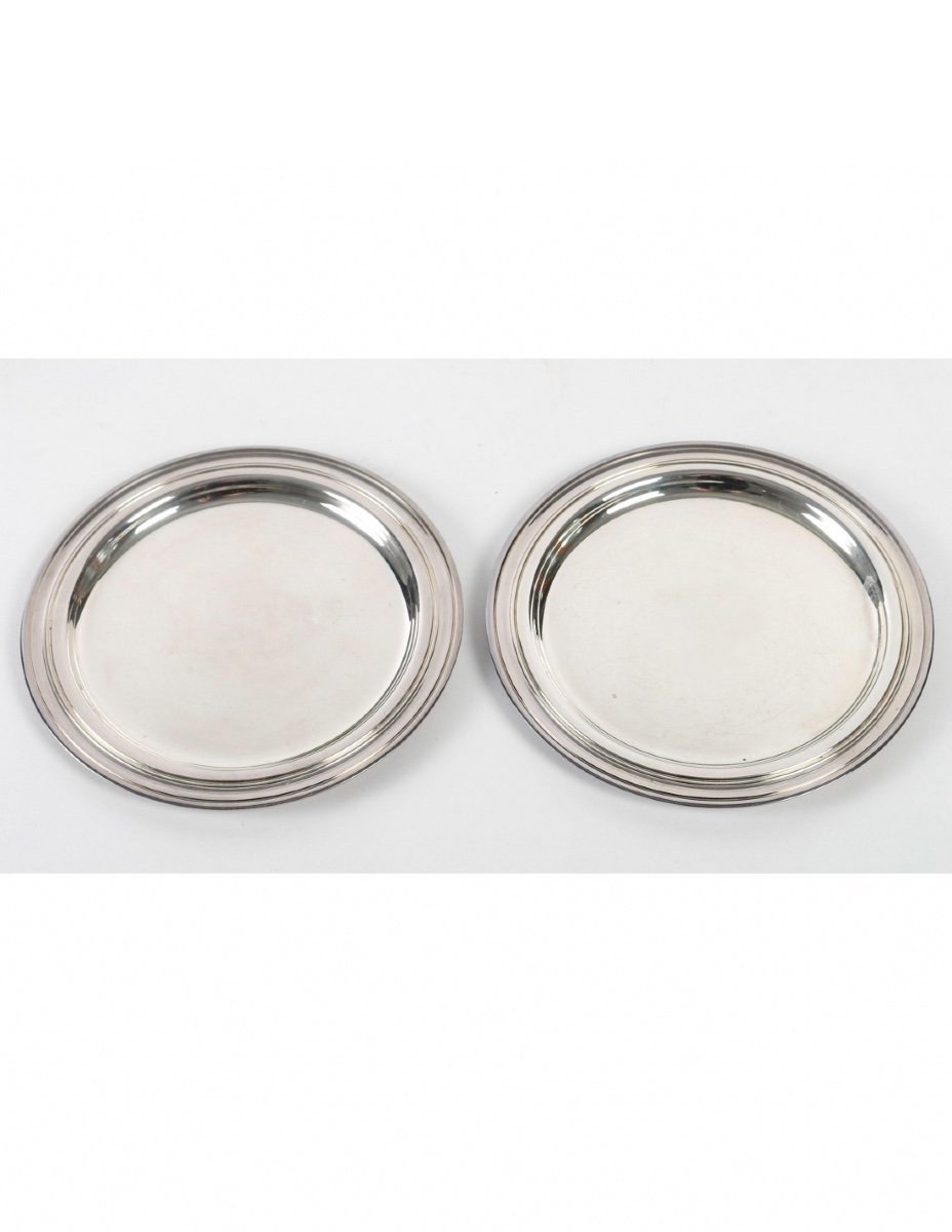 Pair Of Bottle Coasters From Maison Christofle.-photo-1