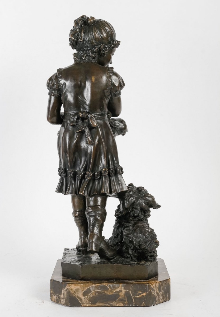 Sculpture En Bronze Dans Le Goût Romantique, XXème Siècle.-photo-3