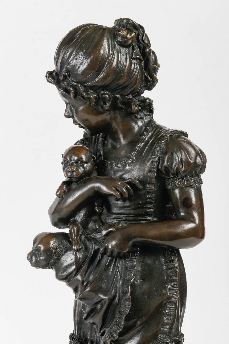Sculpture En Bronze Dans Le Goût Romantique, XXème Siècle.-photo-6