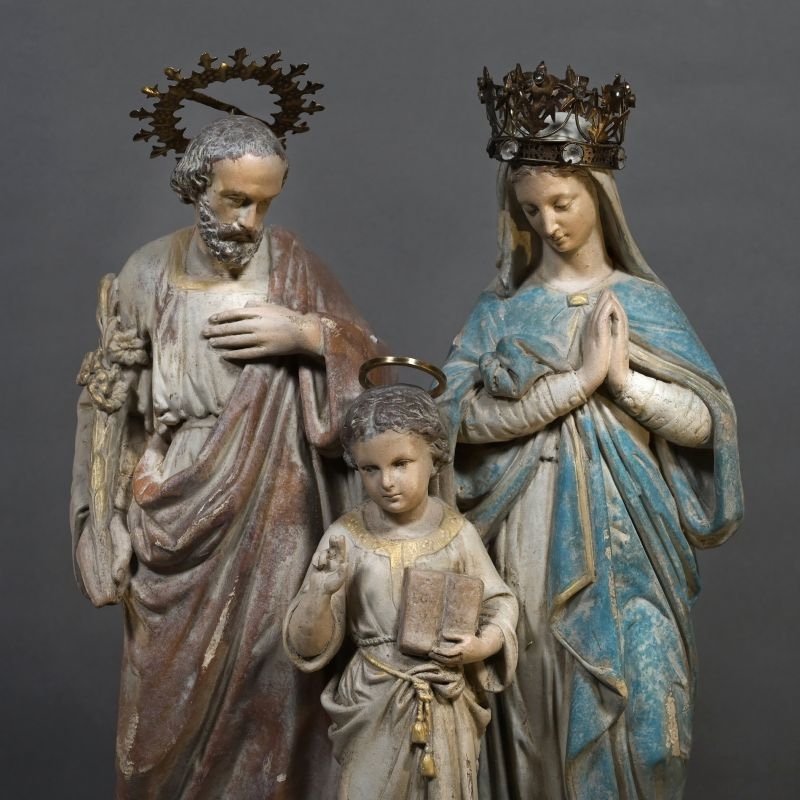 Religious Plaster Sculpture, 20th Century.-photo-3
