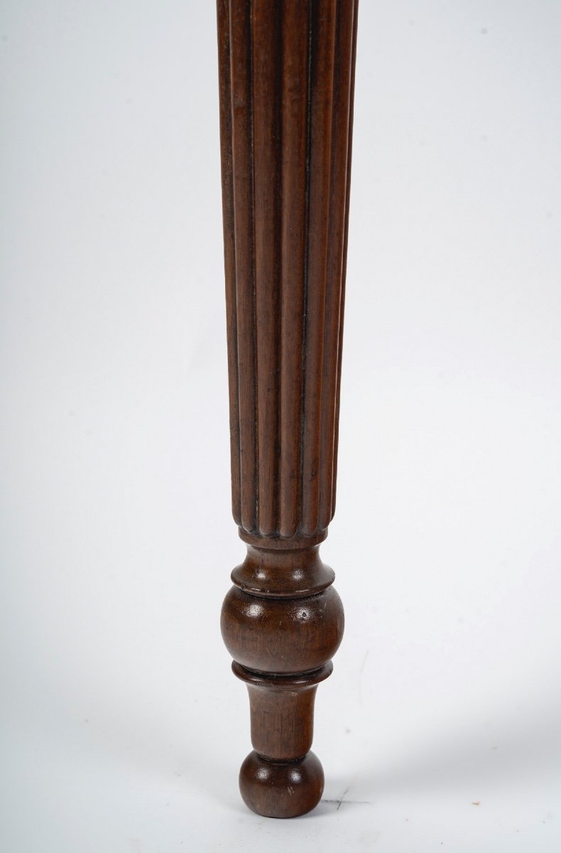 Louis Philippe Period Console In Mahogany And Marble Top, 19th Century-photo-2