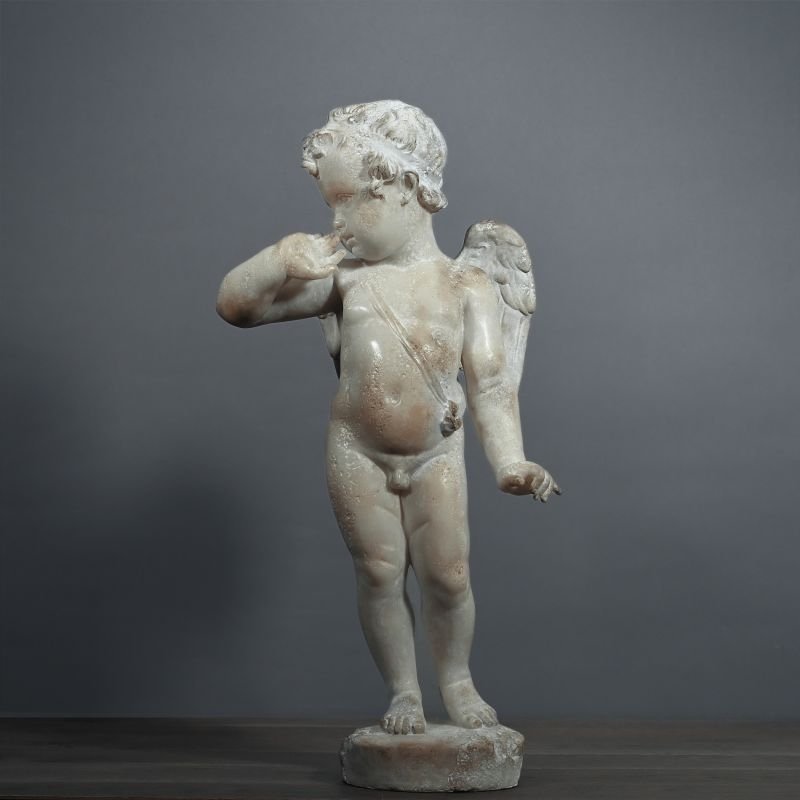 Sculpture D’un Ange, Reproduction En Matière Composite, XXème Siècle, Décoration Intérieur Et E-photo-2