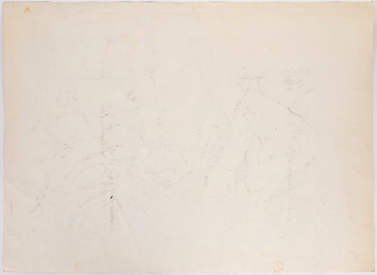 Peinture à L’eau Sur Papier, Portrait D’une Femme Africaine, XXème Siècle.-photo-2