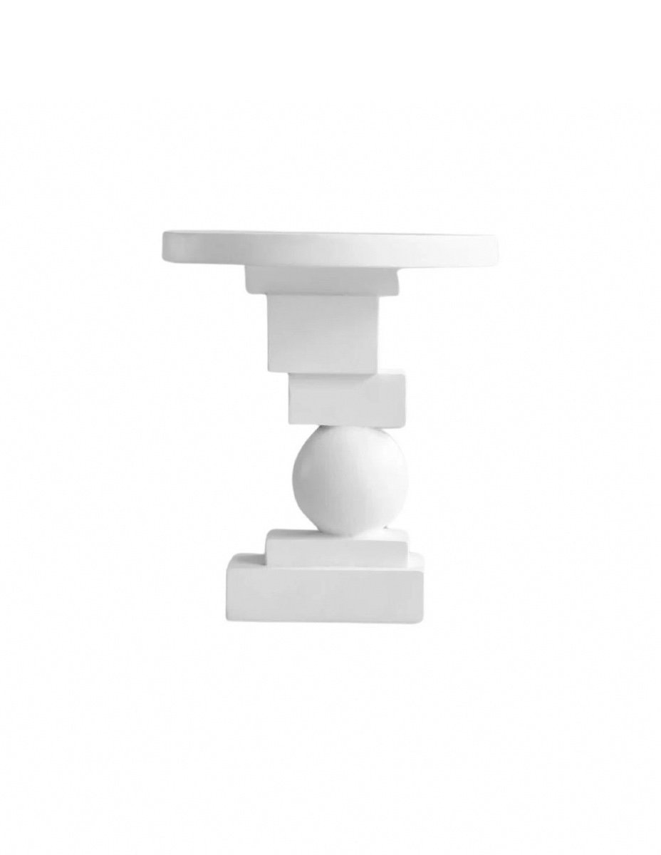 Bout De Canapé, Table D’appoint Couleur Blanc, Model Artiste, œuvre Contemporaine.