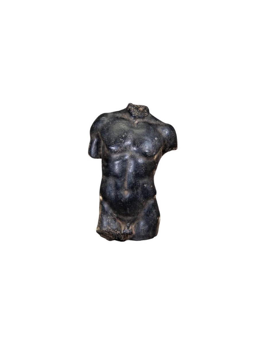 Sculpture Dans Le Goût De L’antique, Patine Noir,  Effet Marbre Noir.