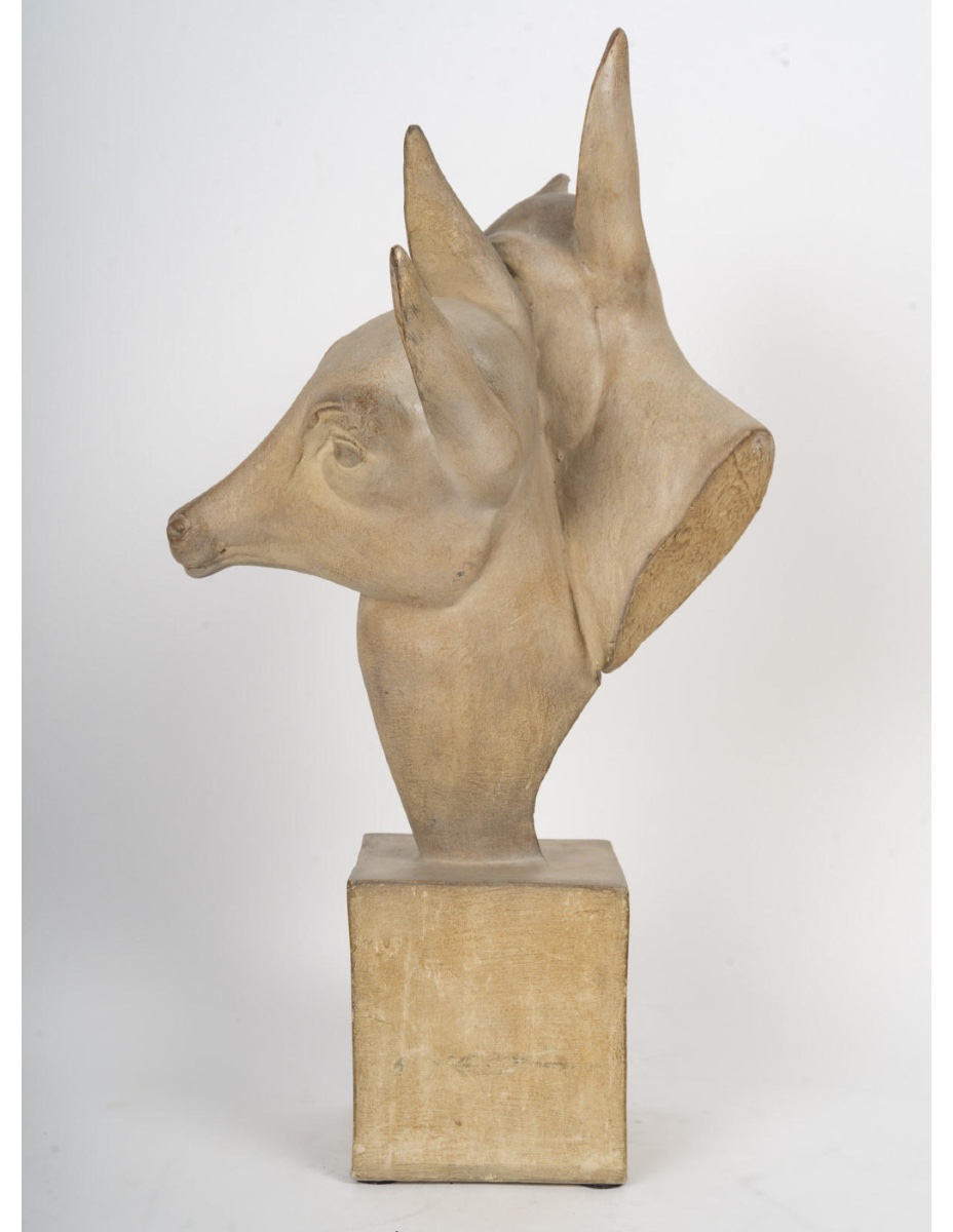 Terracotta Sculpture By Irénée Rochard, 1930, Art Deco Period.-photo-2