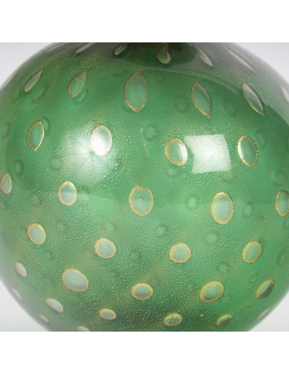 Carafe, Bottle In Iridescent Gold Murano Glass, 20th Century.-photo-4