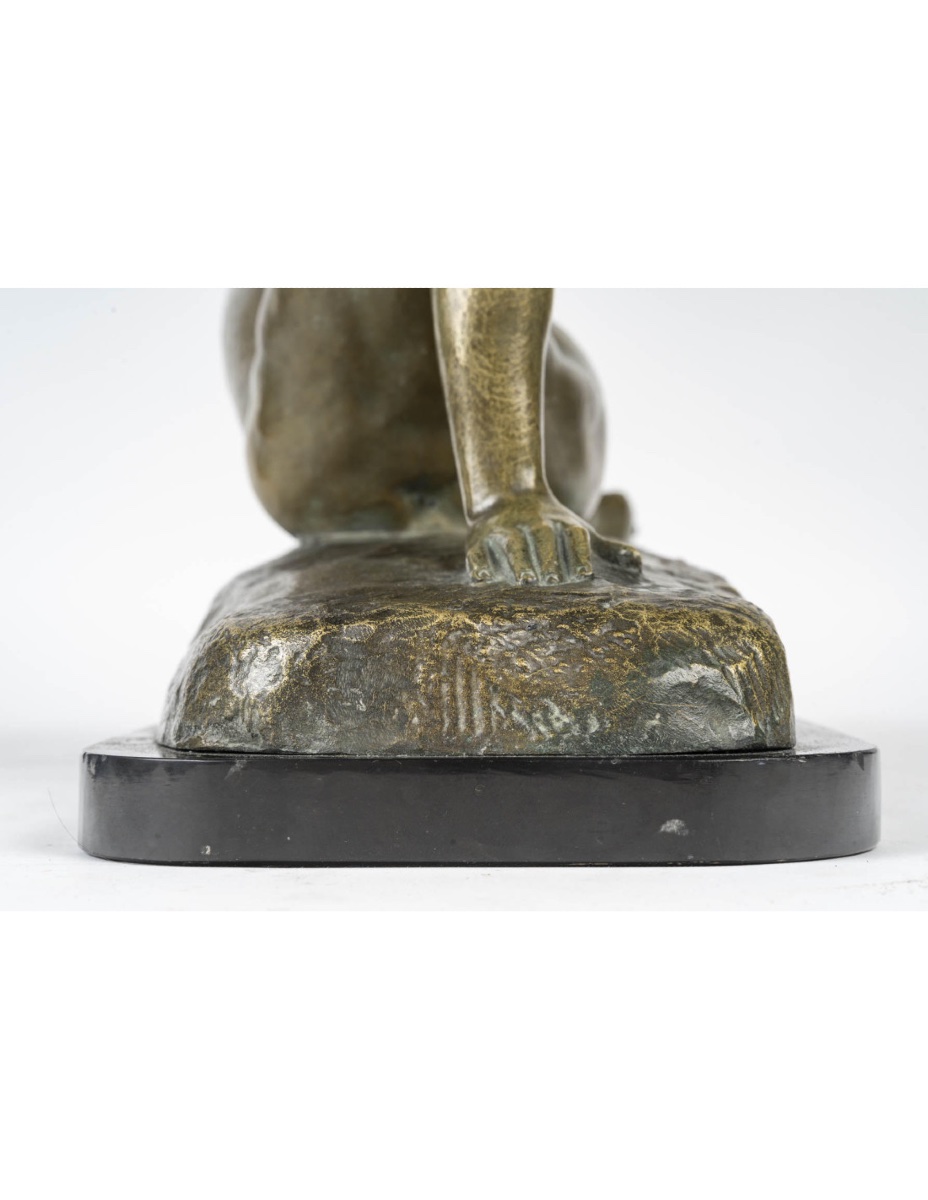 Bronze Sculpture Representing A Naked Woman, Signed Cipriani, Early 20th Century.-photo-7