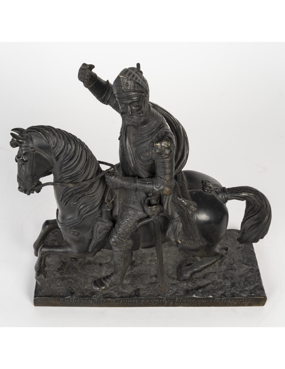 Bronze Sculpture Representing The King Of France, Henry Ii, 19th Century.-photo-2