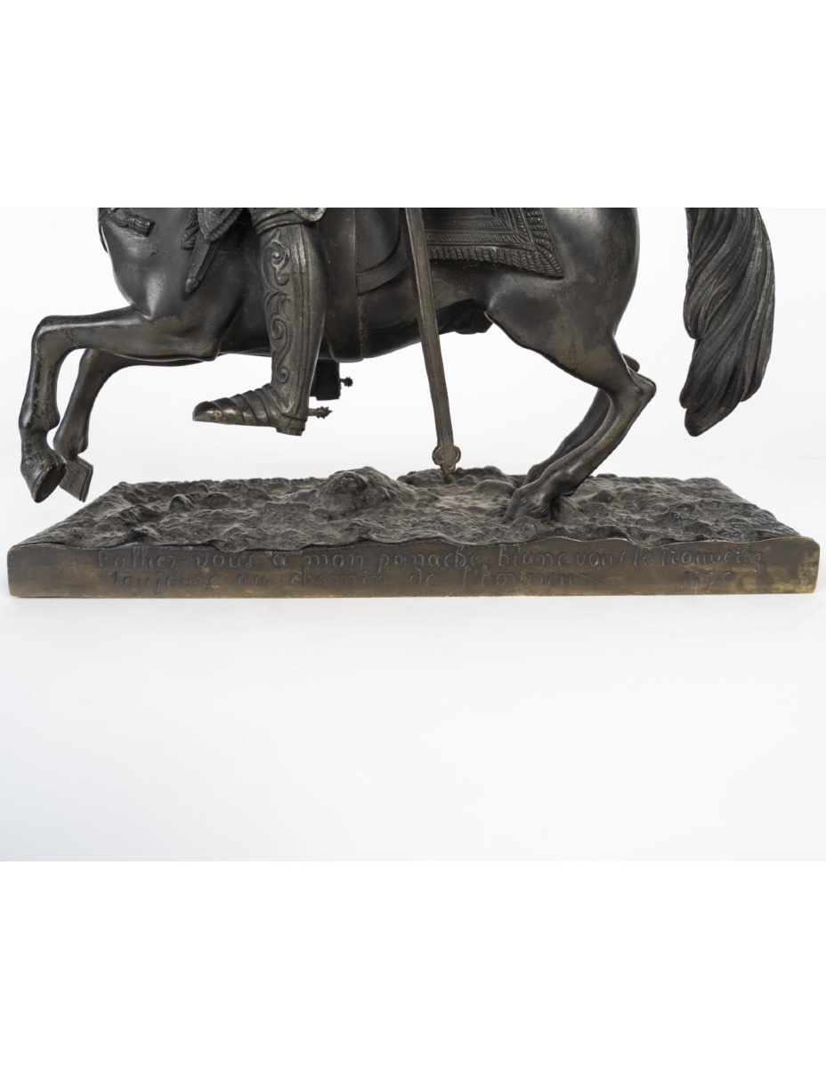 Bronze Sculpture Representing The King Of France, Henry Ii, 19th Century.-photo-4