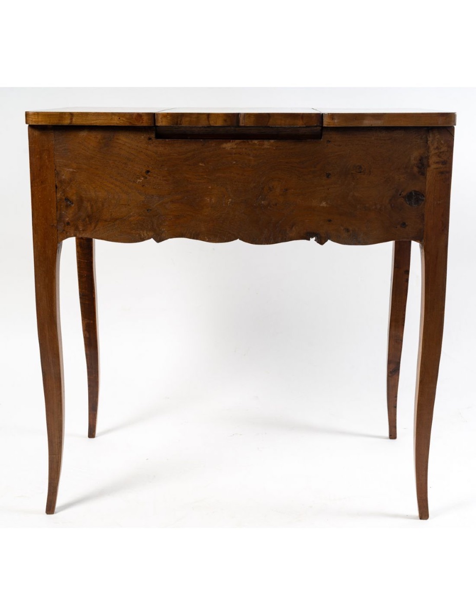 Coiffeuse en bois de placage de style Louis XV, XIXème siècle-photo-3