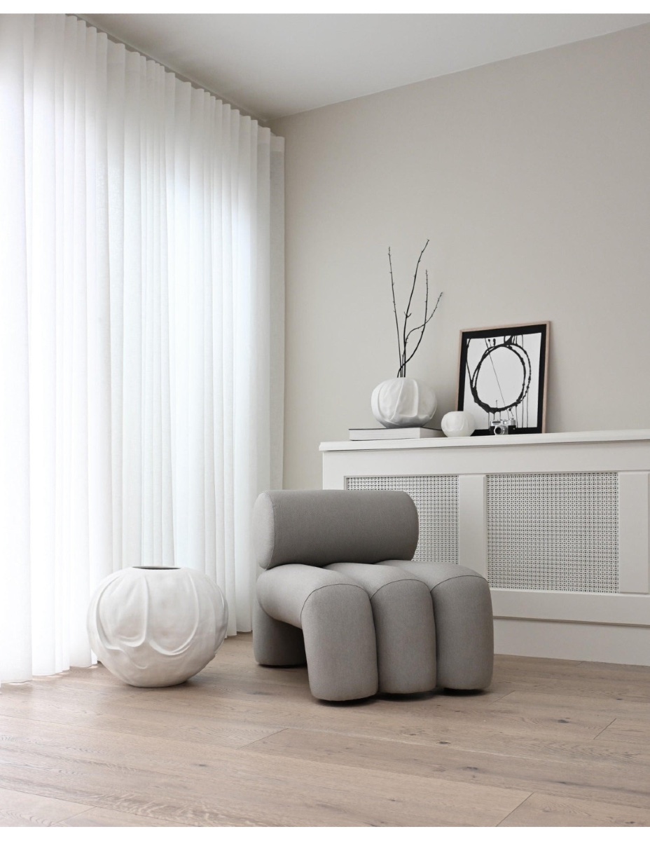 Pair Of Contemporary Armchairs - Taupe Color - Sun-resistant Fabric-photo-5