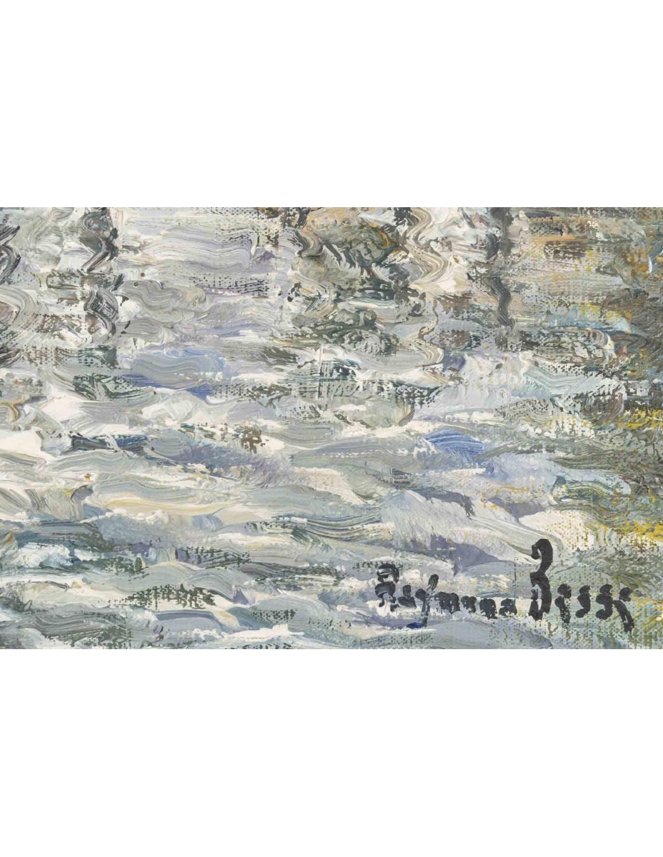 Painting, Oil On Canvas From The Beginning Of The 20th Century, Representing The Pont Marie.-photo-1