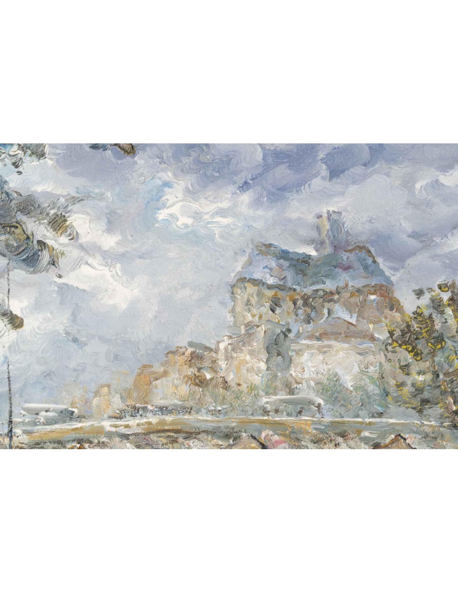 Painting, Oil On Canvas From The Beginning Of The 20th Century, Representing The Pont Marie.-photo-2
