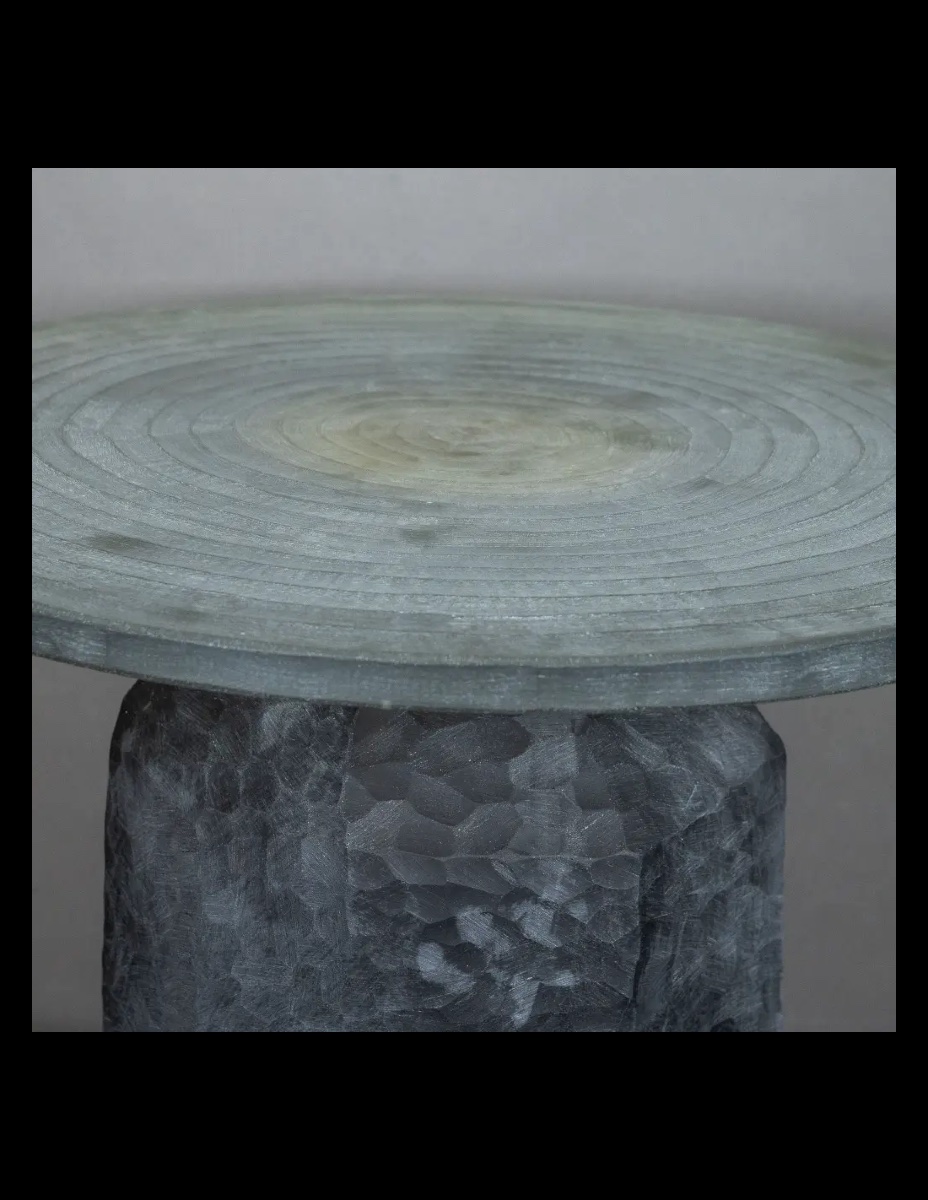 Table basse en verre sablé, couleurs sobres et élégantes-photo-4