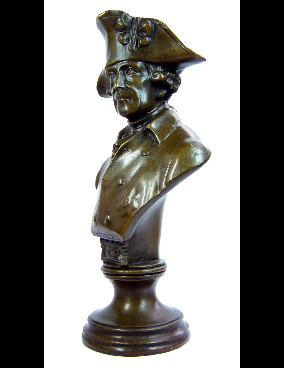 20th-century Bronze Sculpture Depicting Frederick Ii-photo-2
