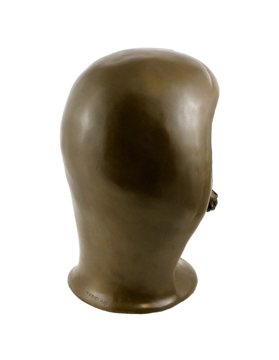 Cubist Bronze Sculpture Based On A Work By Otto Gutfreund-photo-3