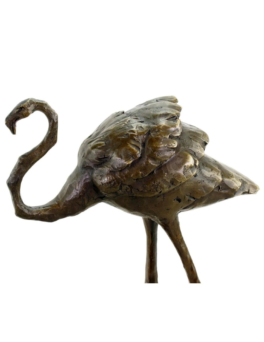 Statue Of Two Flamingos, A Bronze Sculpture Based On A Design By Rembrandt Bugatti.-photo-1