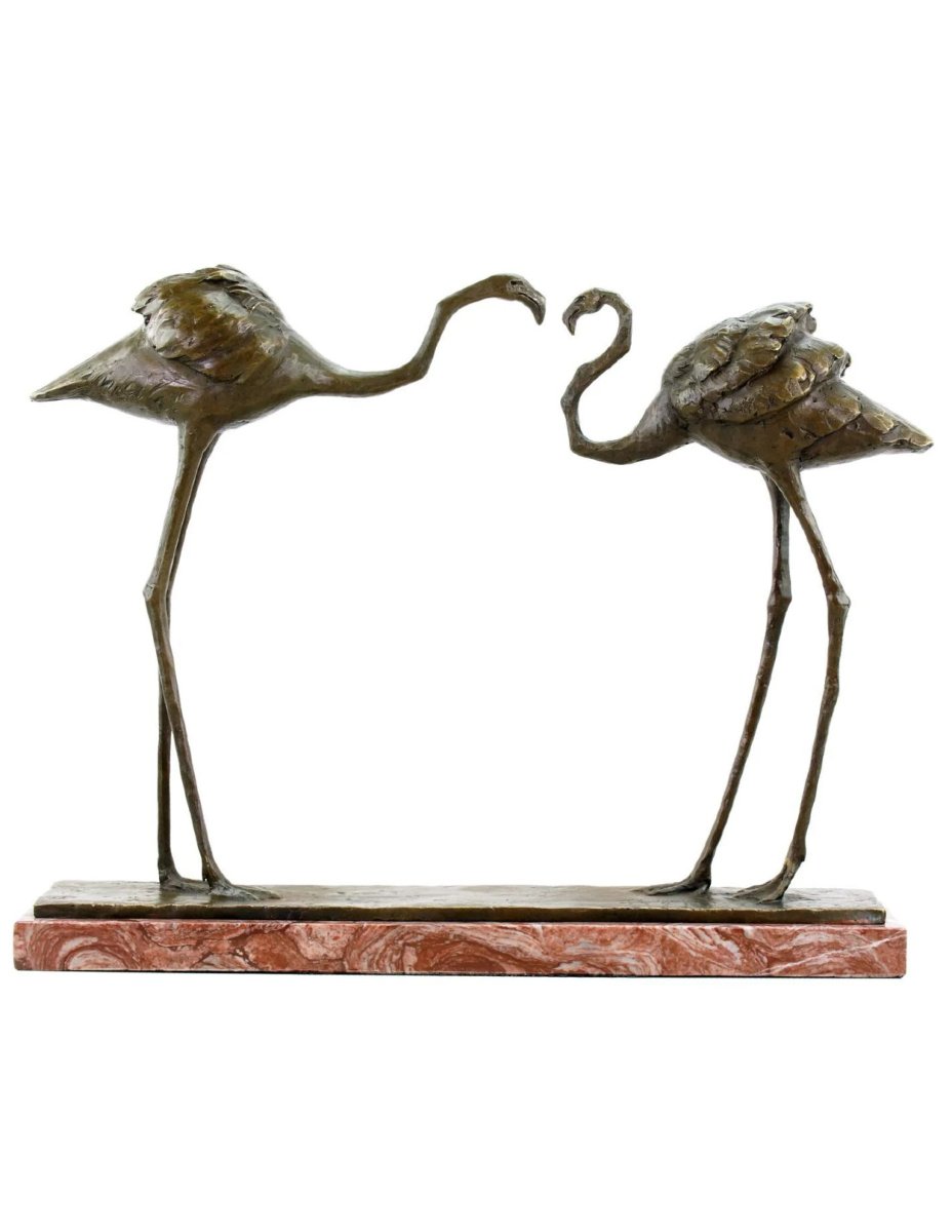 Statue Of Two Flamingos, A Bronze Sculpture Based On A Design By Rembrandt Bugatti.