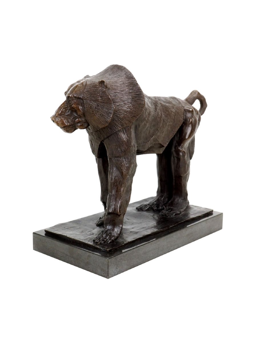 Sacred Monkey Statue, Bronze Sculpture Based On A Design By Rembrandt Bugatti-photo-3