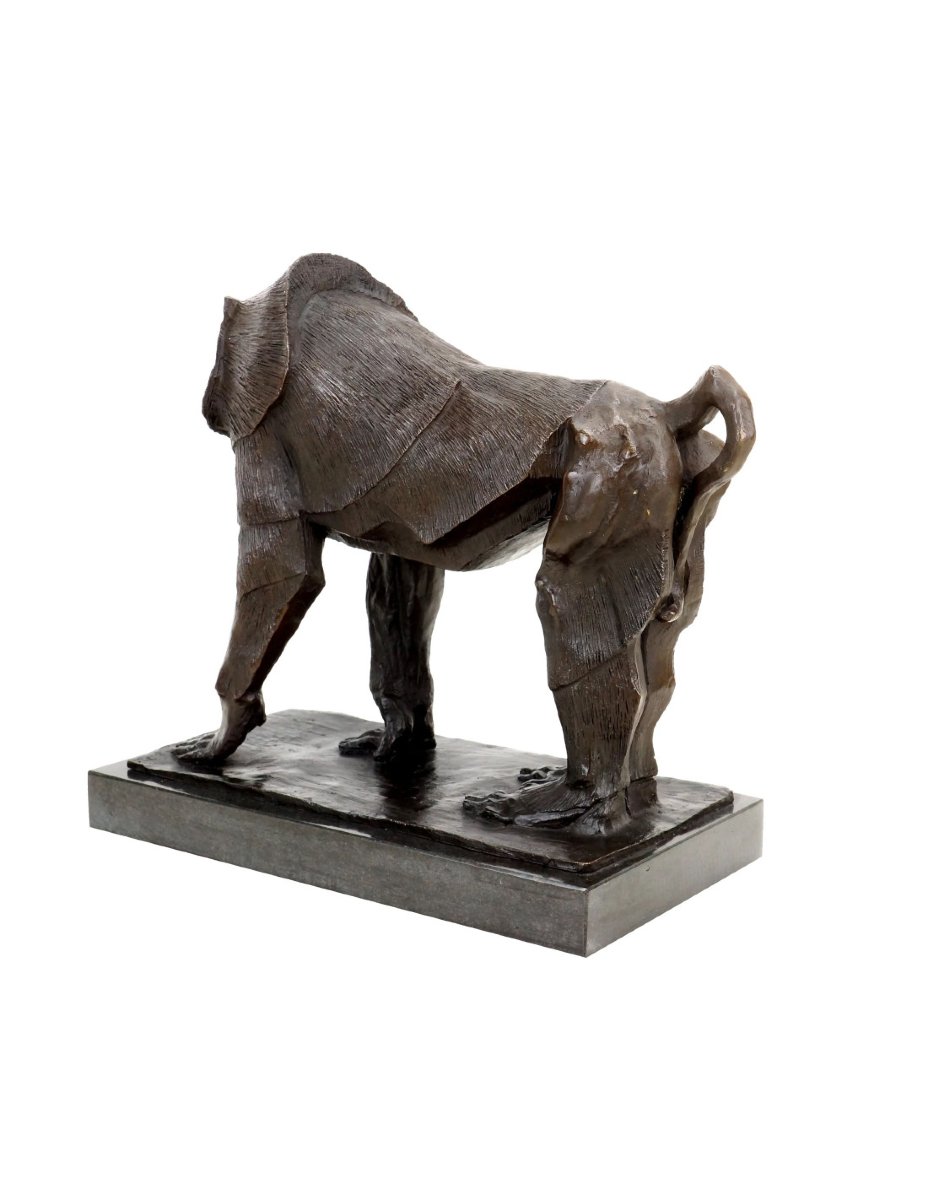 Sacred Monkey Statue, Bronze Sculpture Based On A Design By Rembrandt Bugatti-photo-1