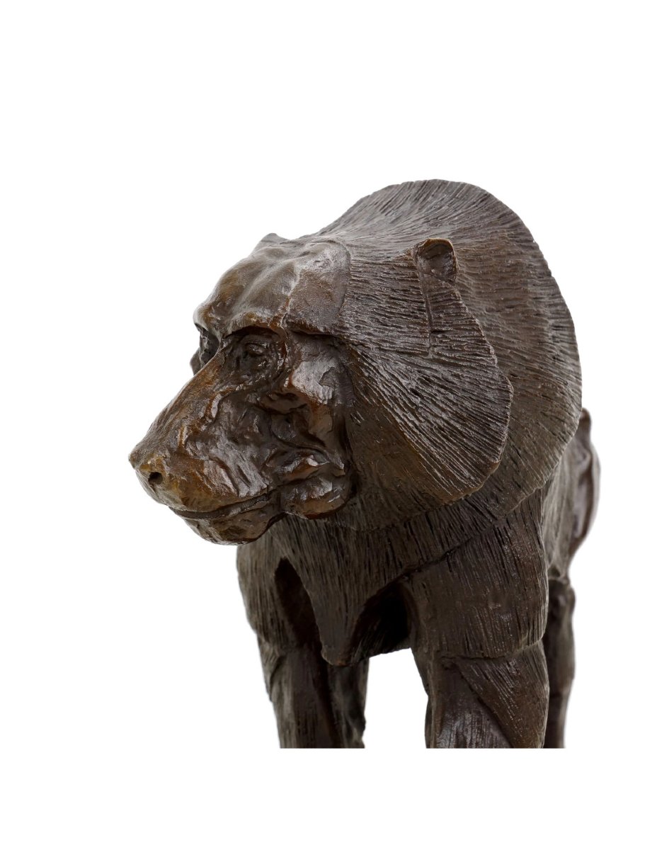 Sacred Monkey Statue, Bronze Sculpture Based On A Design By Rembrandt Bugatti-photo-2