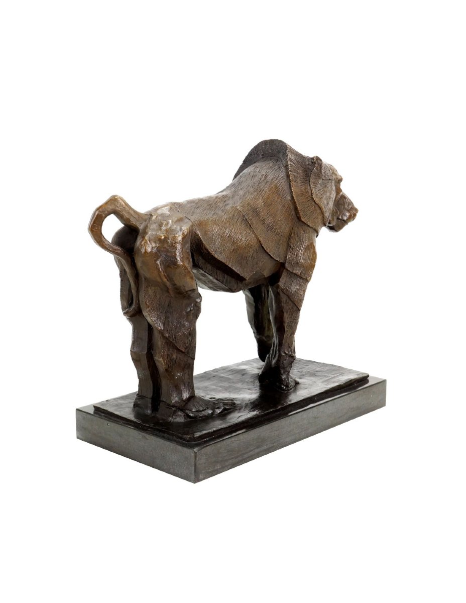 Sacred Monkey Statue, Bronze Sculpture Based On A Design By Rembrandt Bugatti-photo-3