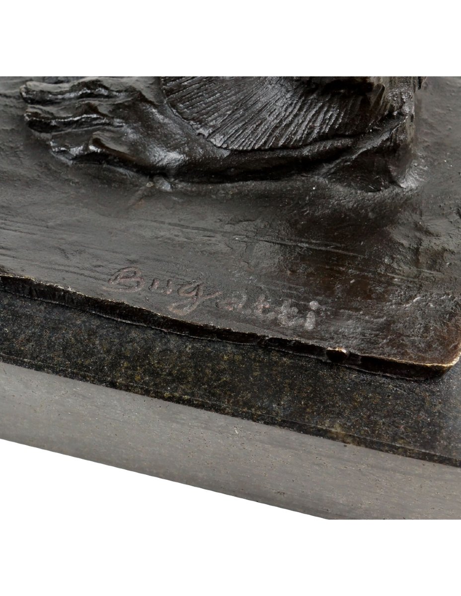 Sacred Monkey Statue, Bronze Sculpture Based On A Design By Rembrandt Bugatti-photo-6