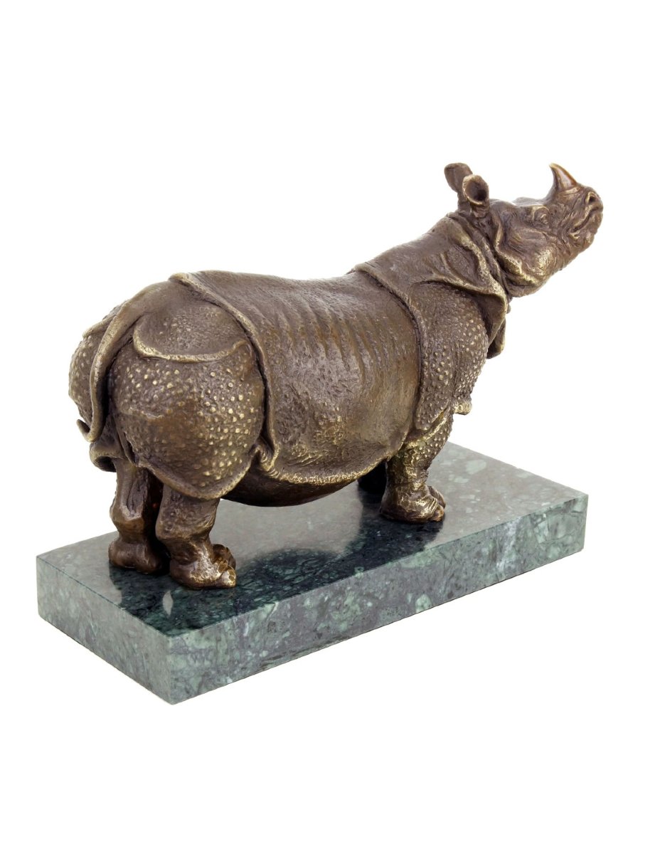 Rhinoceros Statue, Bronze Sculpture Based On A Design By Rembrandt Bugatti-photo-4