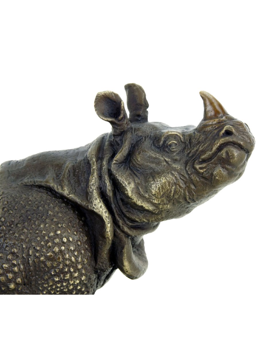 Rhinoceros Statue, Bronze Sculpture Based On A Design By Rembrandt Bugatti-photo-6