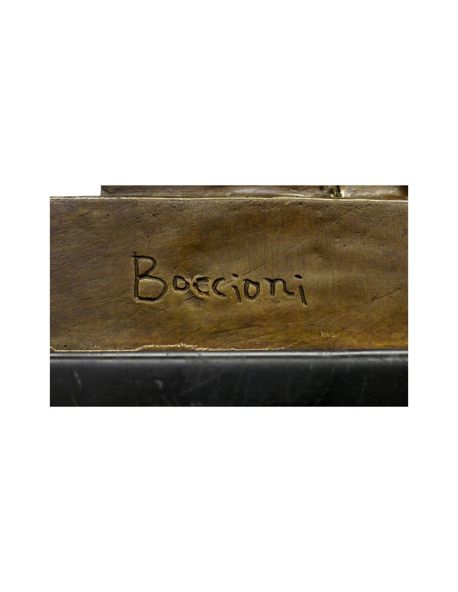 Sculpture futuriste en bronze, reproduction, de l'artiste Umberto Boccioni-photo-3