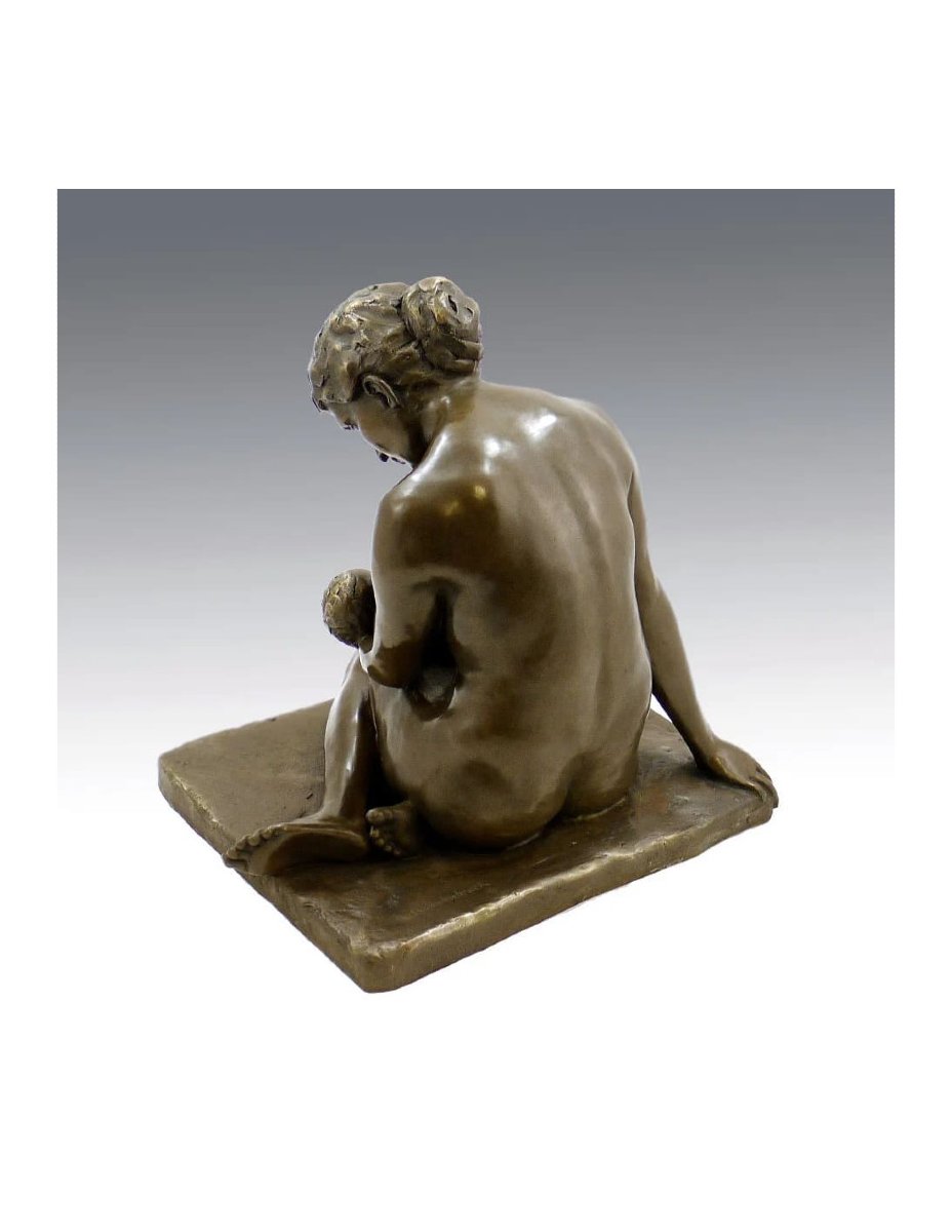 Bronze Sculpture, Reproduction, "mother And Child" By Wilhelm Lehmbruck-photo-2