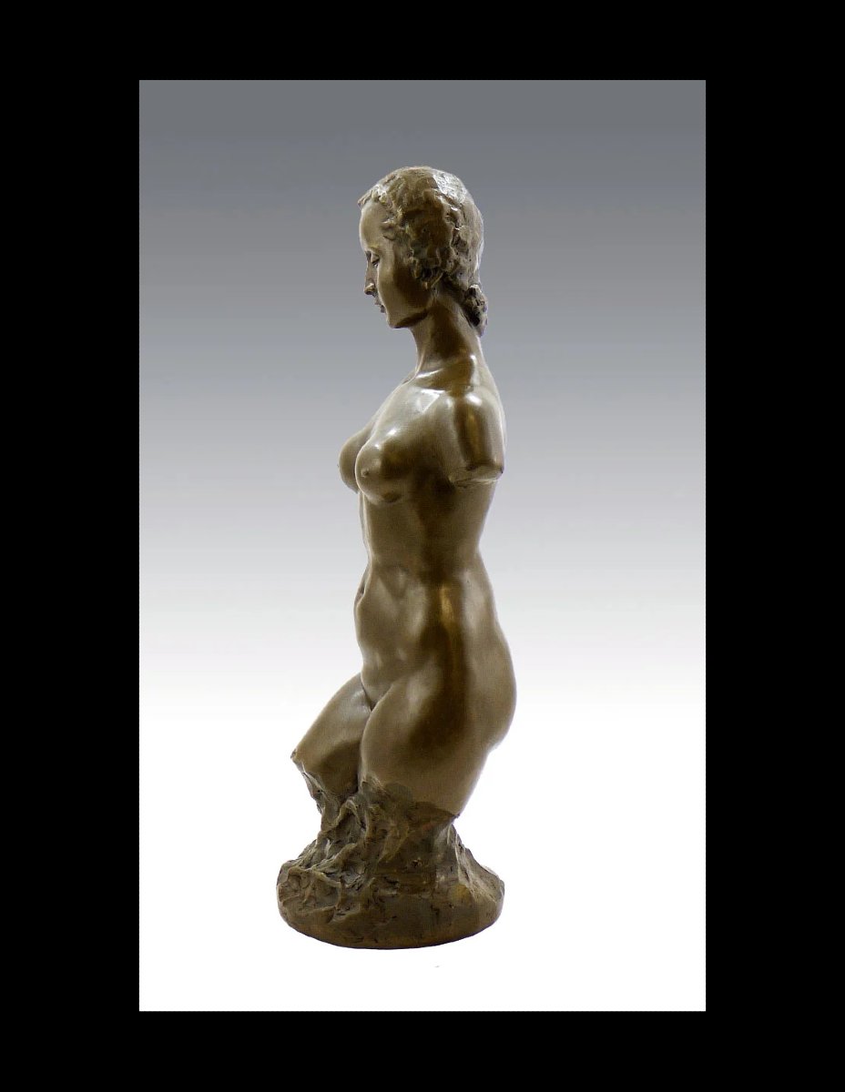 Sculpture en bronze torse féminin-photo-2