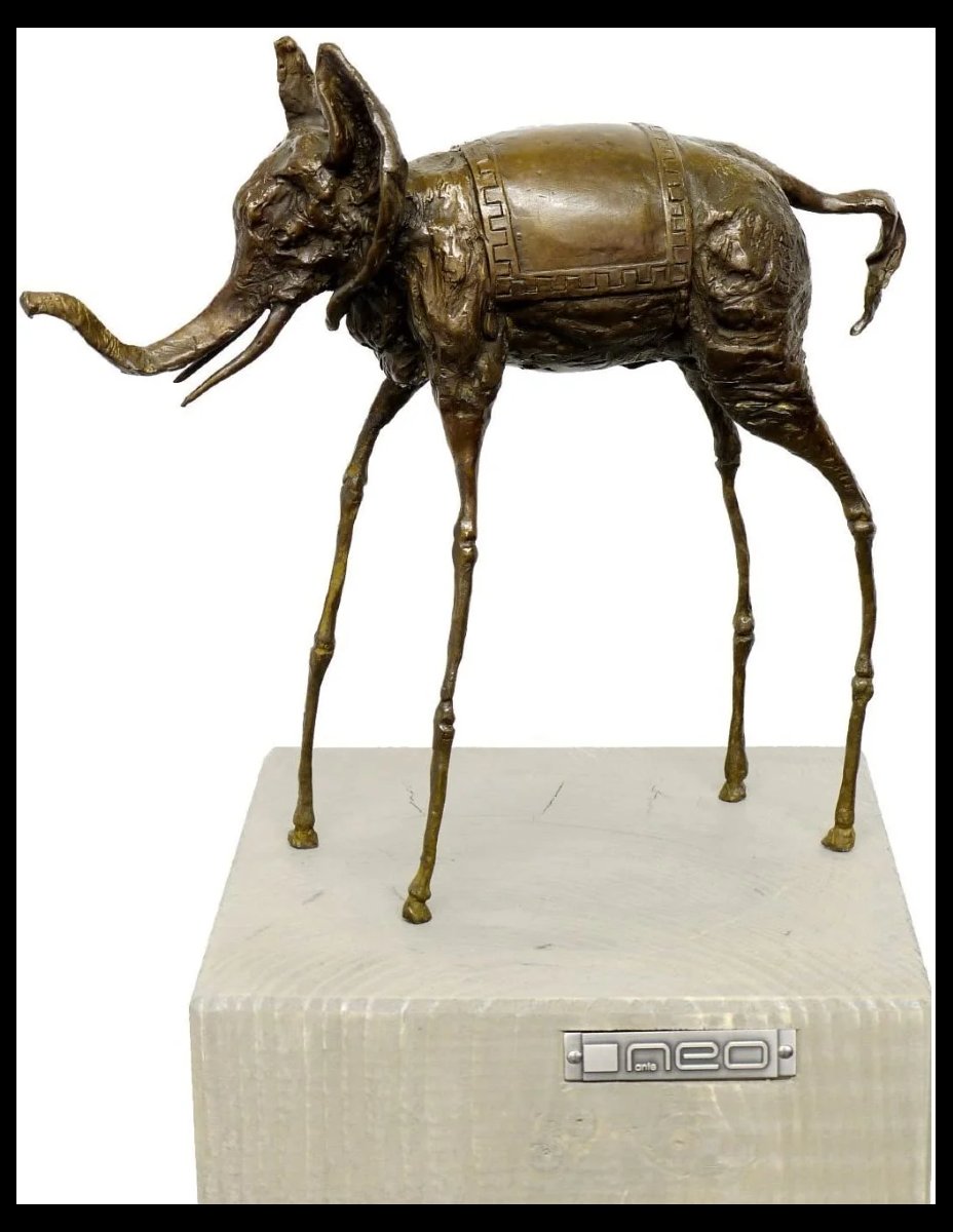 Sculpture en bronze, dans le goût de Salvador Dalí-photo-2