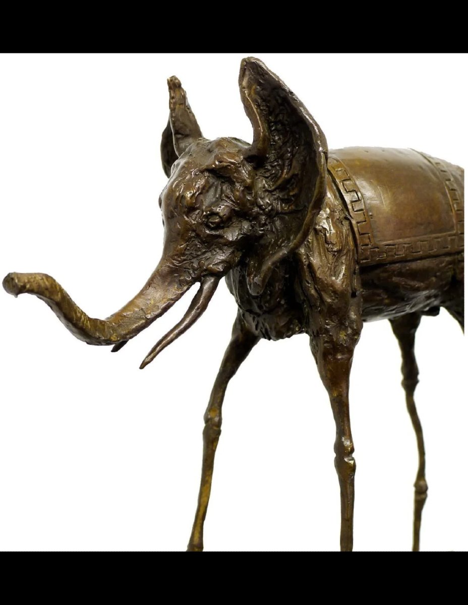 Sculpture en bronze, dans le goût de Salvador Dalí-photo-3