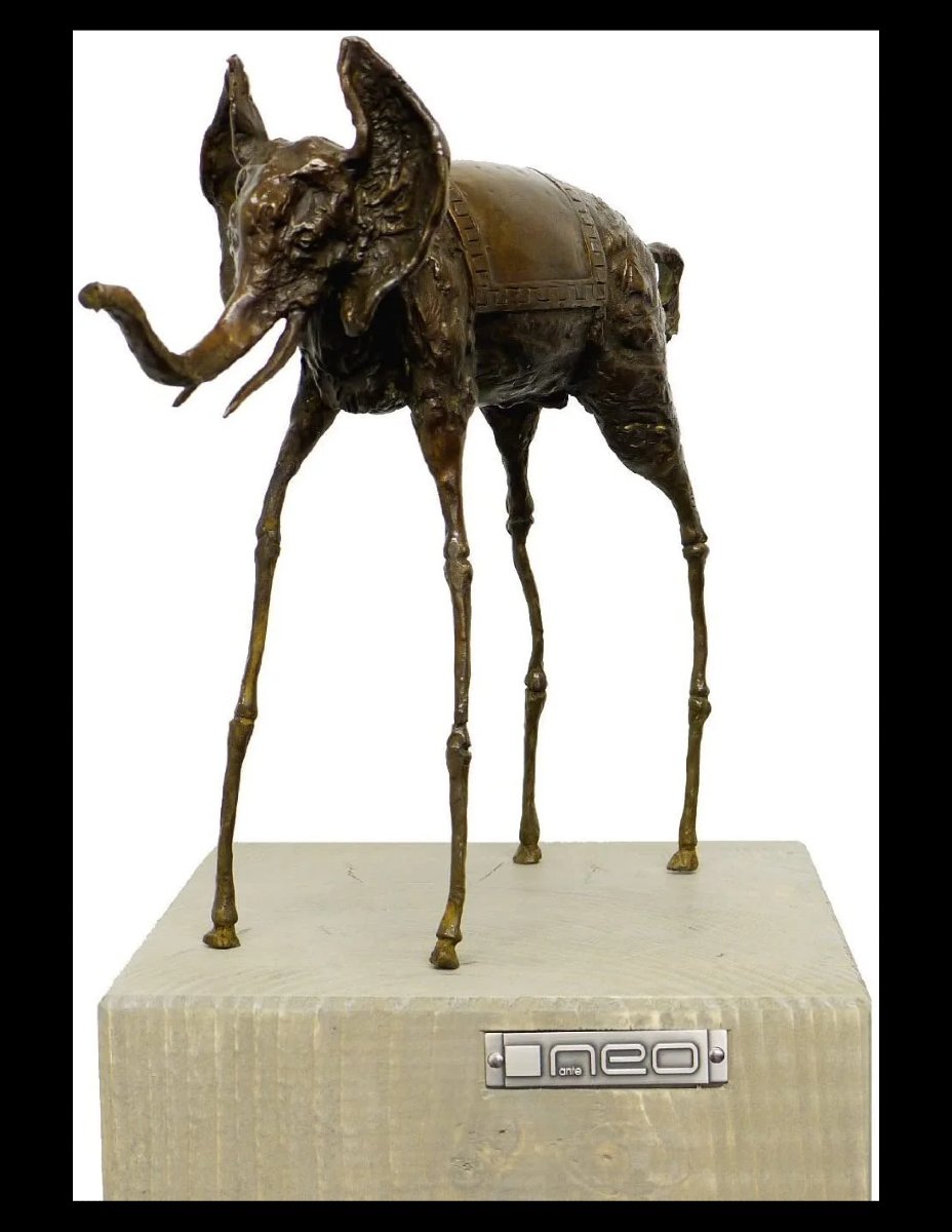 Sculpture en bronze, dans le goût de Salvador Dalí-photo-4