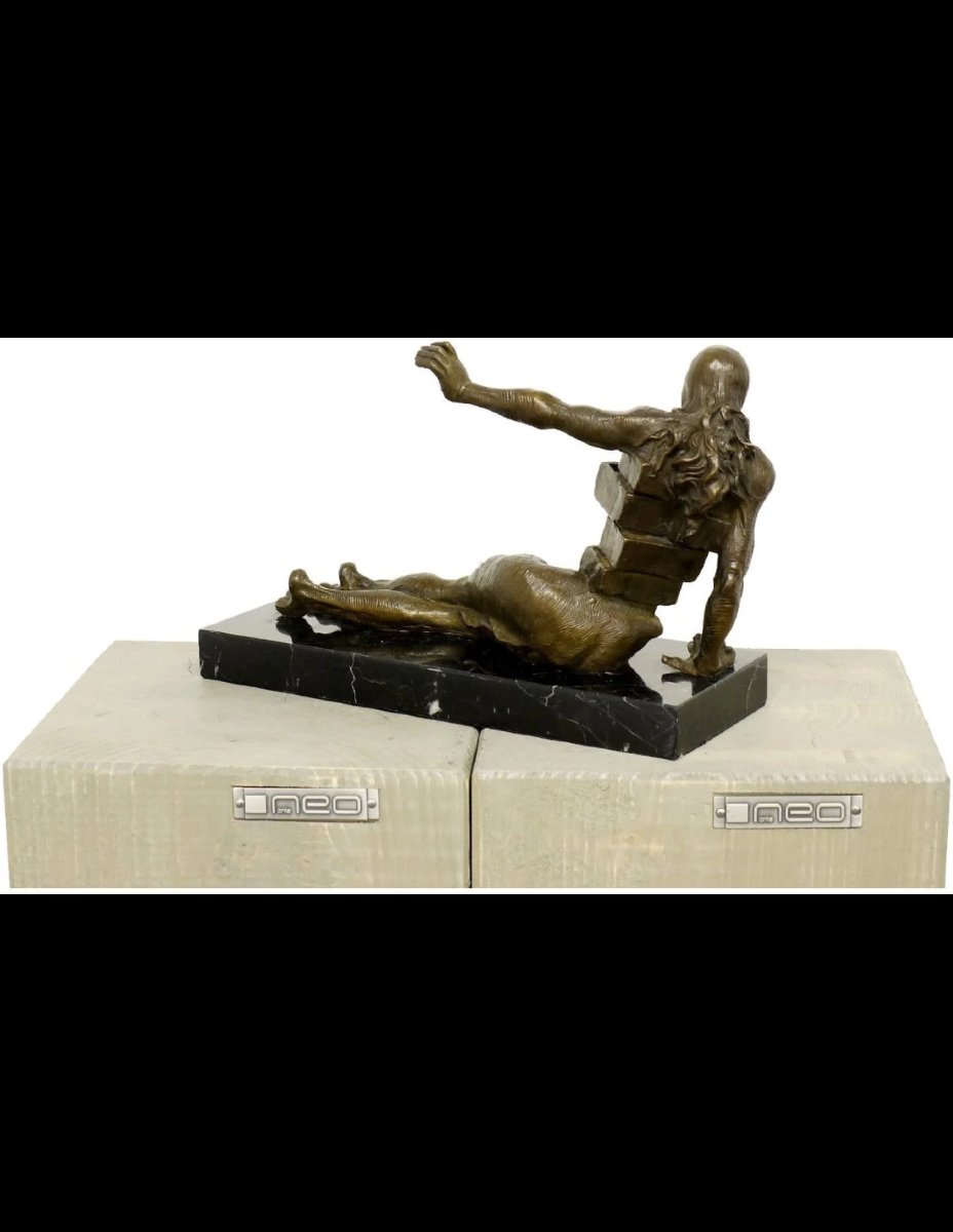Bronze Sculpture, *the Anthropomorphic Cabinet*, In The Style Of Salvador Dalí-photo-3