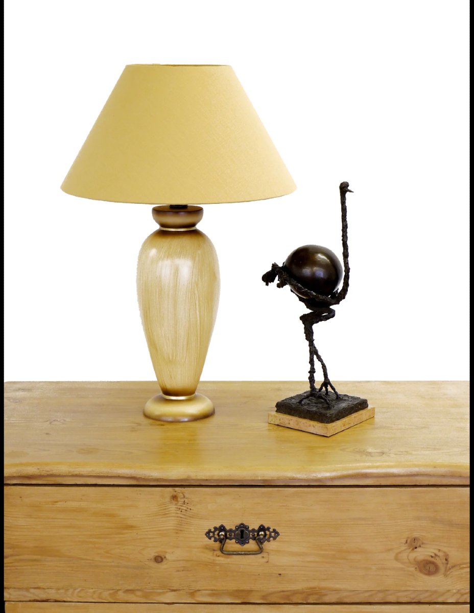 Bronze Sculpture: An Ostrich In The Style Of Salvador Dalí-photo-2