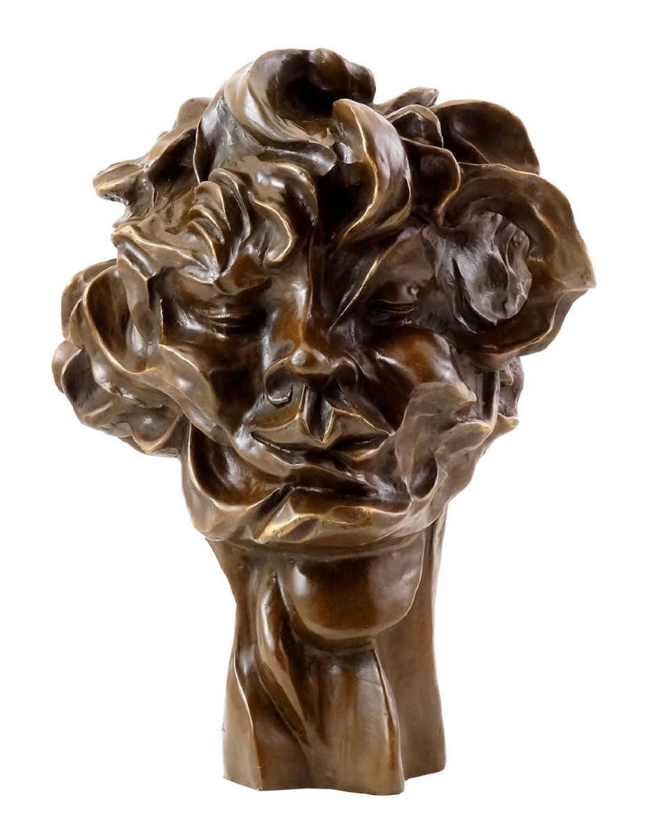 Sculpture cubiste en bronze d'après Otto Gutfreund