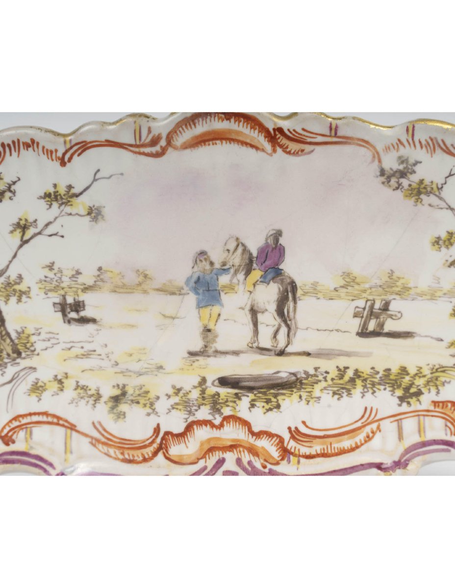 Bouquetière, vase en porcelaine du XVIII ème siècle.-photo-2