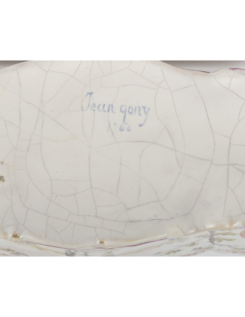 Bouquetière, vase en porcelaine du XVIII ème siècle.-photo-4